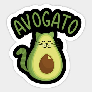 Funny avogato cat for avocado lover and Cinco de Mayo Sticker